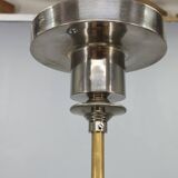 Art Deco Pendant Light with Opaline Glass Shade, Czechoslovakia 1930s