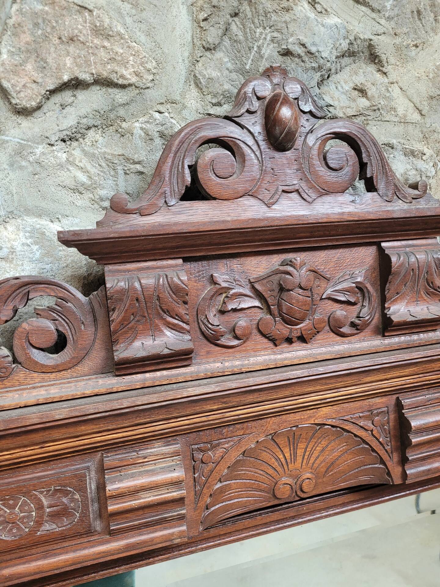 Large bevelled trumeau mirror