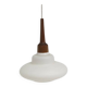 Scandinavian teak and glass pendant light, Sweden, 1950
