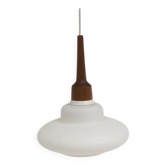 Suspension scandinave en teck et verre, Suède, 1950