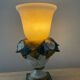 Lampe vintage en opaline et plâtre