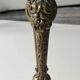 Pair of Antique Flambeaux Candlesticks/Baroque Style, Rocaille. In gilded bronze. 19th century