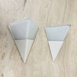 Set of 2 Limburg Glashütte glass wall lamps sconce , 1970s