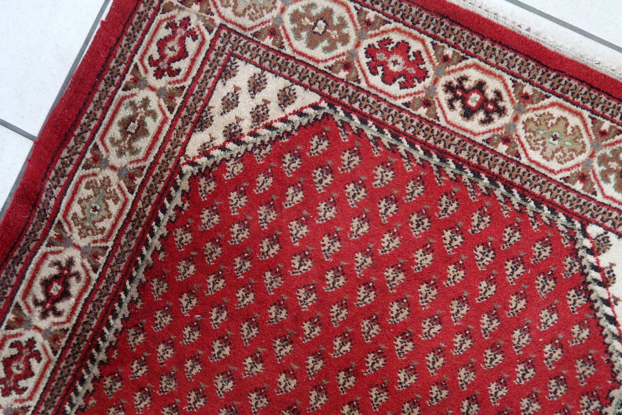 Tapis Seraband Vintage Fait Main en Laine – 92 x 161 cm- 1C941