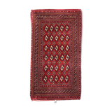 Vintage persian rug handmade poshti motif pattern wool area rug- 67x138cm