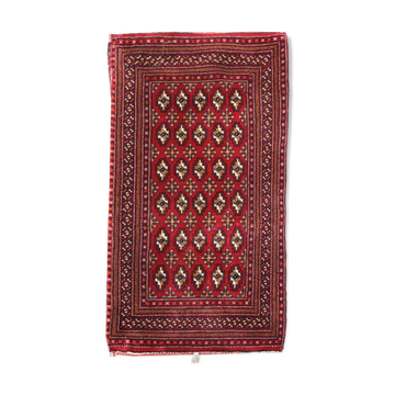 Vintage persian rug handmade poshti motif pattern wool area rug- 67x138cm