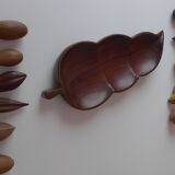Exotic wood vintage fruit platter