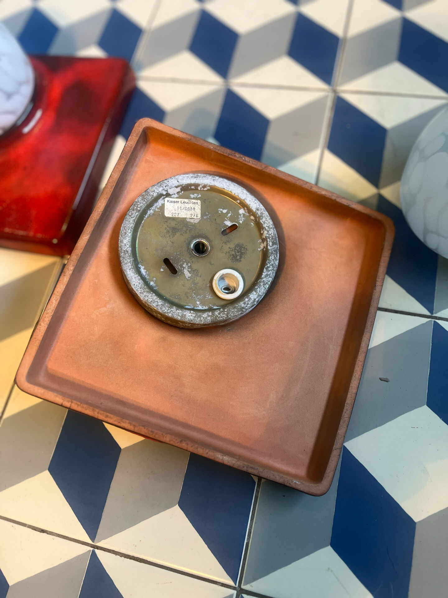 Pair of Kaiser ceramic wall lights