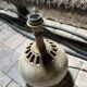 Vintage handmade lamp 1970 - natural leaf shade & base