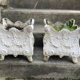 Pair of cast iron planters. Alfred Corneau Charleville around 1900