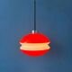 Vintage orange glass pendant light Peill & Putzler