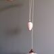 Adjustable "rise and fall" suspension, opaline and porcelain rise and fall