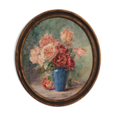 Tableau ancien fleurs
