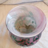 Vase in multilayer glass paste Biot signed Arnold