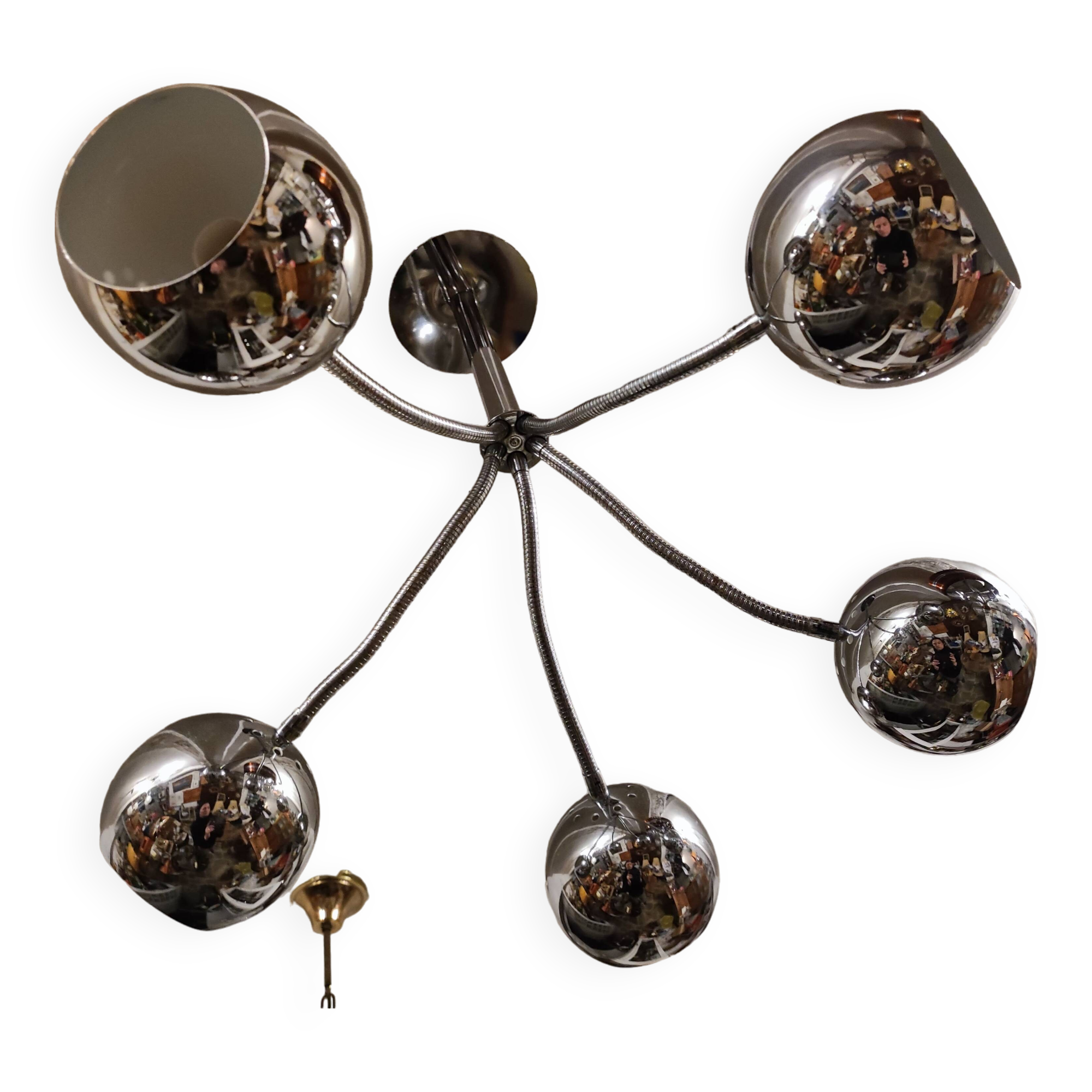 70' Eyes Ball suspension, 5 lights, articulated arms