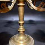 Pair of gilded metal candle holders