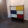 Display cabinet in the style of mondrian