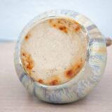 Art nouveau vase, vintage vase, enameled stoneware vase, attributed to Gilbert Metenier, vase with handles