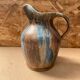 Antique art nouveau vintage blue brown flamed stoneware pitcher