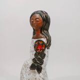Handcrafted Ceramic Woman Sculpture by Rogier Vandeweghe for Perignem 1960s