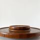Large rotating teak platter Denmark Digsmed 1970