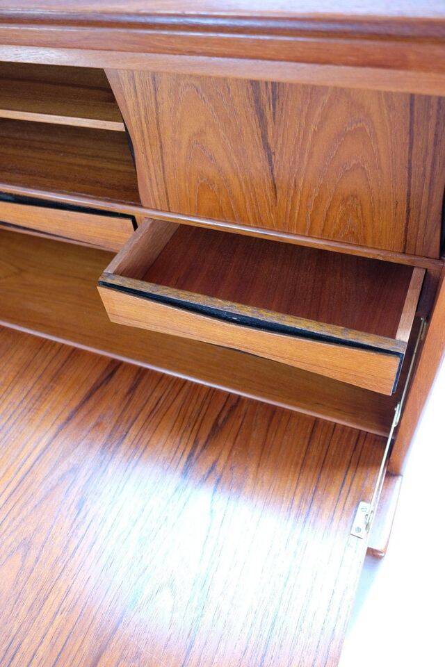 Torvits secretary in teak, retro vintage Danish style from the 1960s.