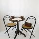 Pair chairs bistro folding canages