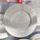 Set of 6 speckled grey stoneware plates 1970