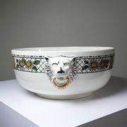 Saladier HB Choisy-le-Roi en terre de fer polychrome "Elisabeth", début XXème