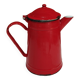 Cafetière en tôle émaillée rouge