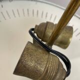 unique round  Brass Gino Sarfatti Style Ceiling Light Flushmount, Italy 1950s