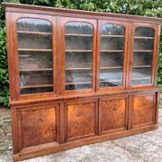 Large walnut shop library from the late 19th century.