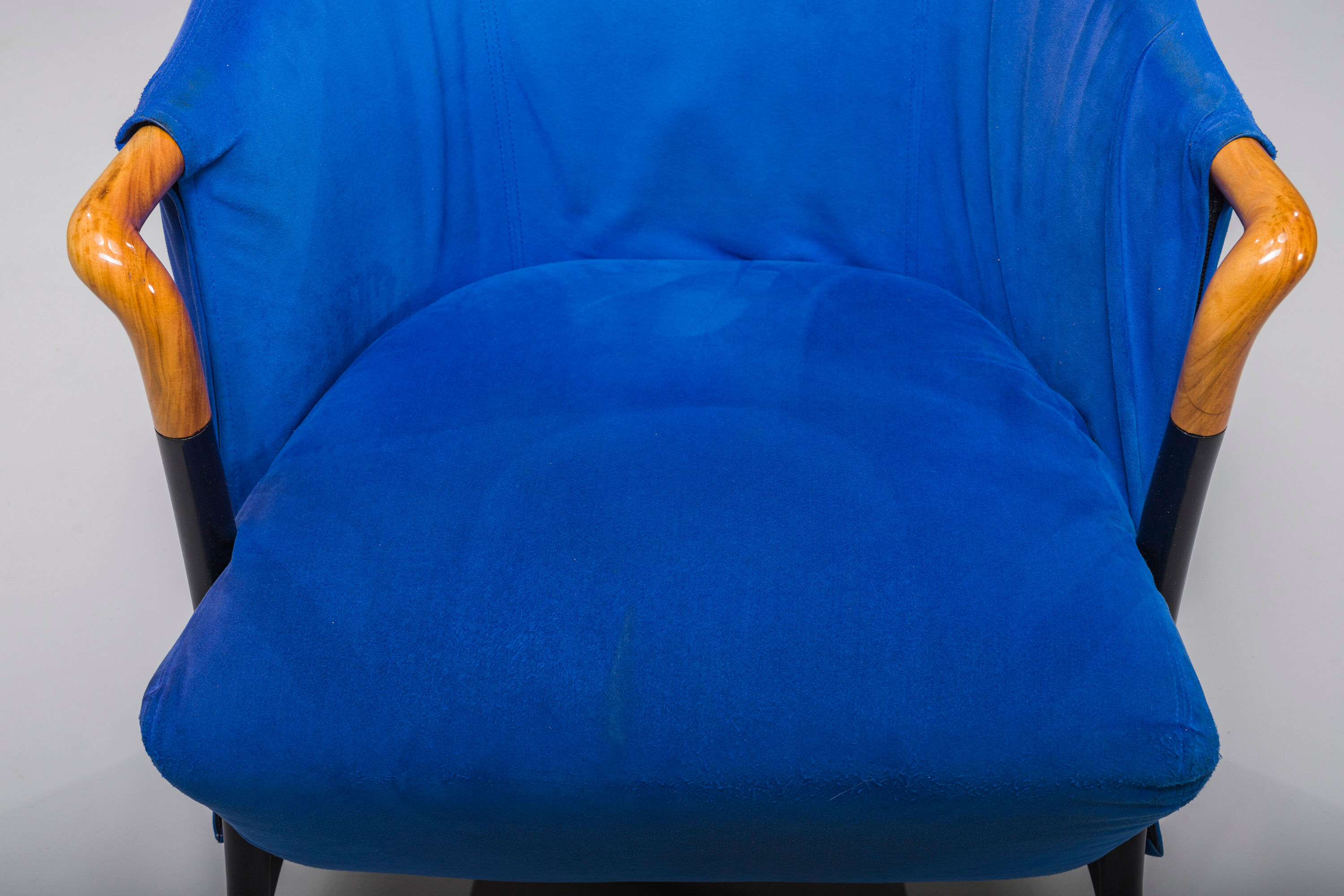 Italian alcantara project Armchairs by Umberto Asnago for Giorgetti/Progetti, 1980s