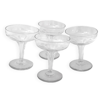 4 Crystal Champenoise Cups