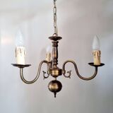 Lampe classique en laiton de style hollandais de couleur bronze doré