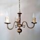 Lampe classique en laiton de style hollandais de couleur bronze doré
