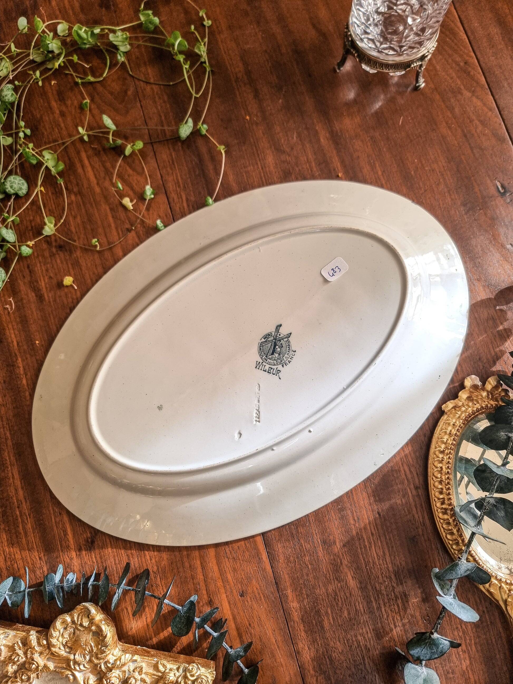 Large oval dish, ironstone