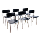 Set of six rare Friso Kramer stackable and foldable Revolt theatre chairs