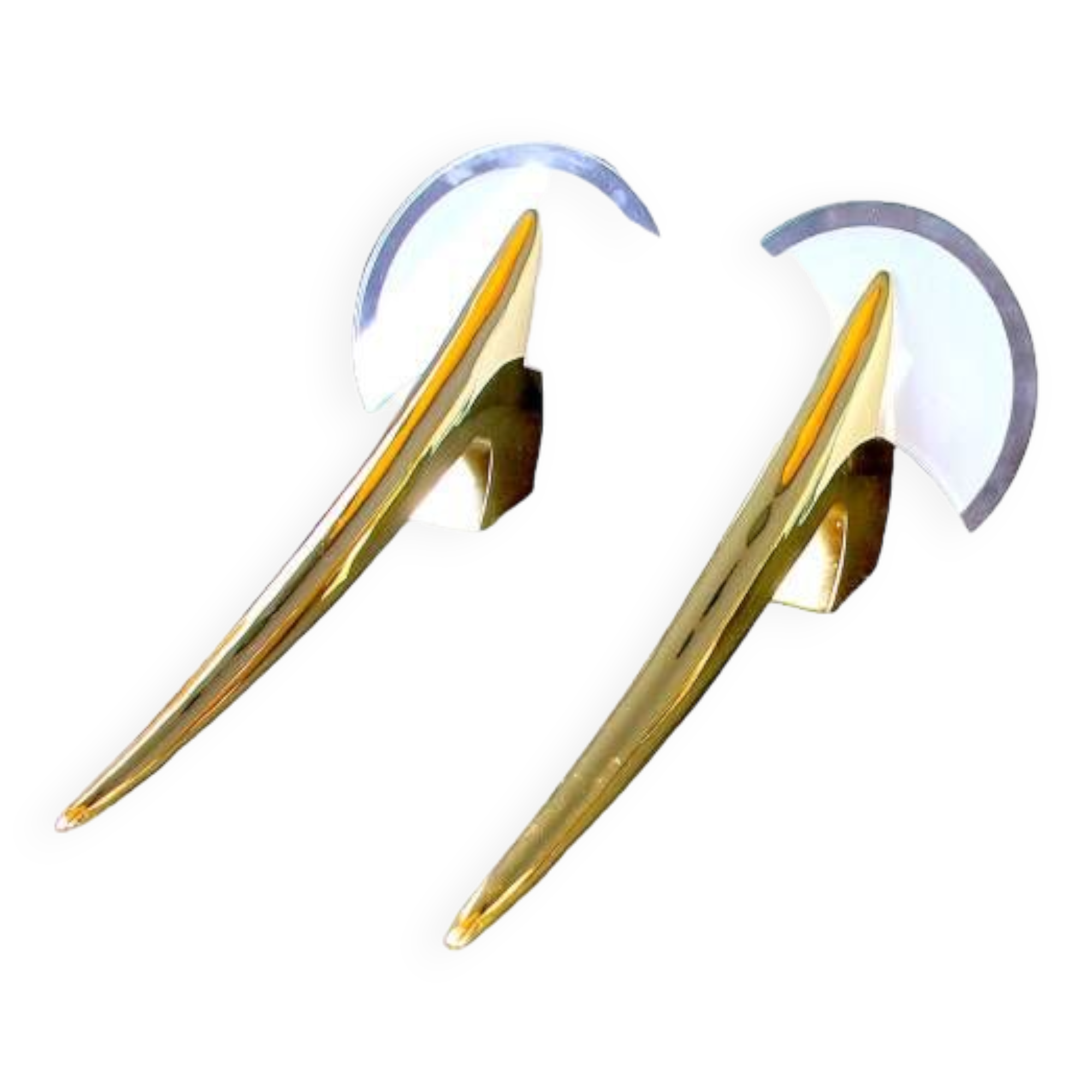 Metalarte - TallerUno by Joan Auger, Large pair of metal and glass wall lights Spain