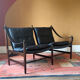 Canapé Banquette safari 2 places scandinave cuir