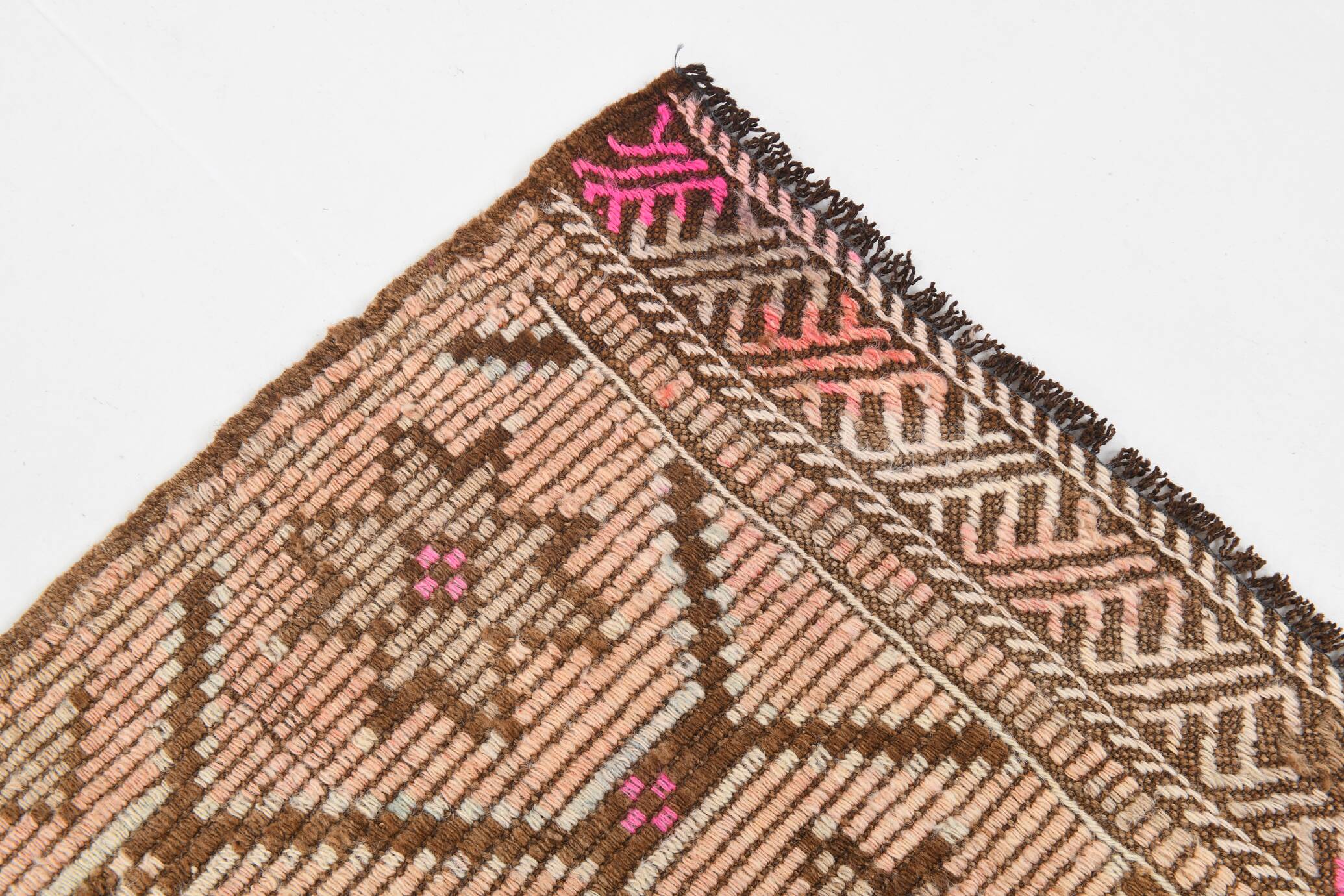 5x10 Peach & Brown Persian Kilim Rug, 166x300Cm