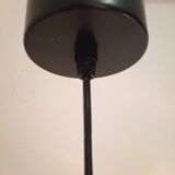 Three vintage suspension lamps, copper aluminum and glass