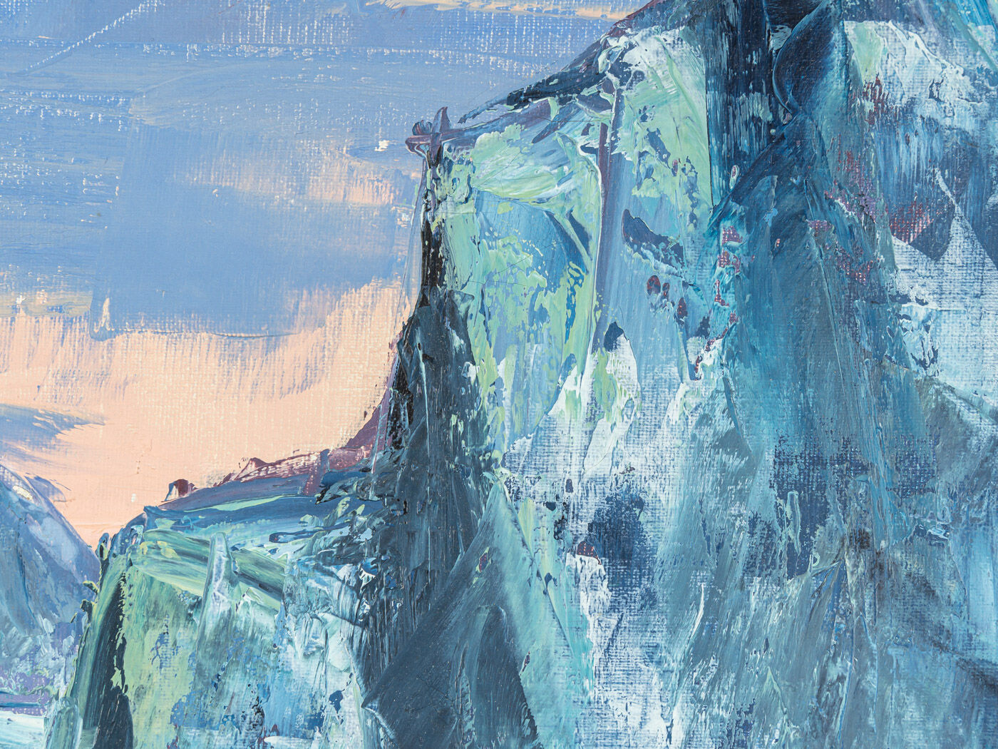 Mer Arctique, huile sur toile, 50 x 42 cm