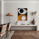 Abstract ochre canvas