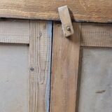 Double cupboard door front in old painted fir