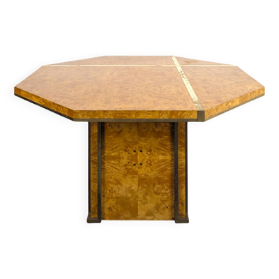 Table en ronce de noyer de Jean Claude Mahey