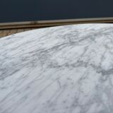 Original oval coffee table Knoll Tulip Eero Saarinen Carrara