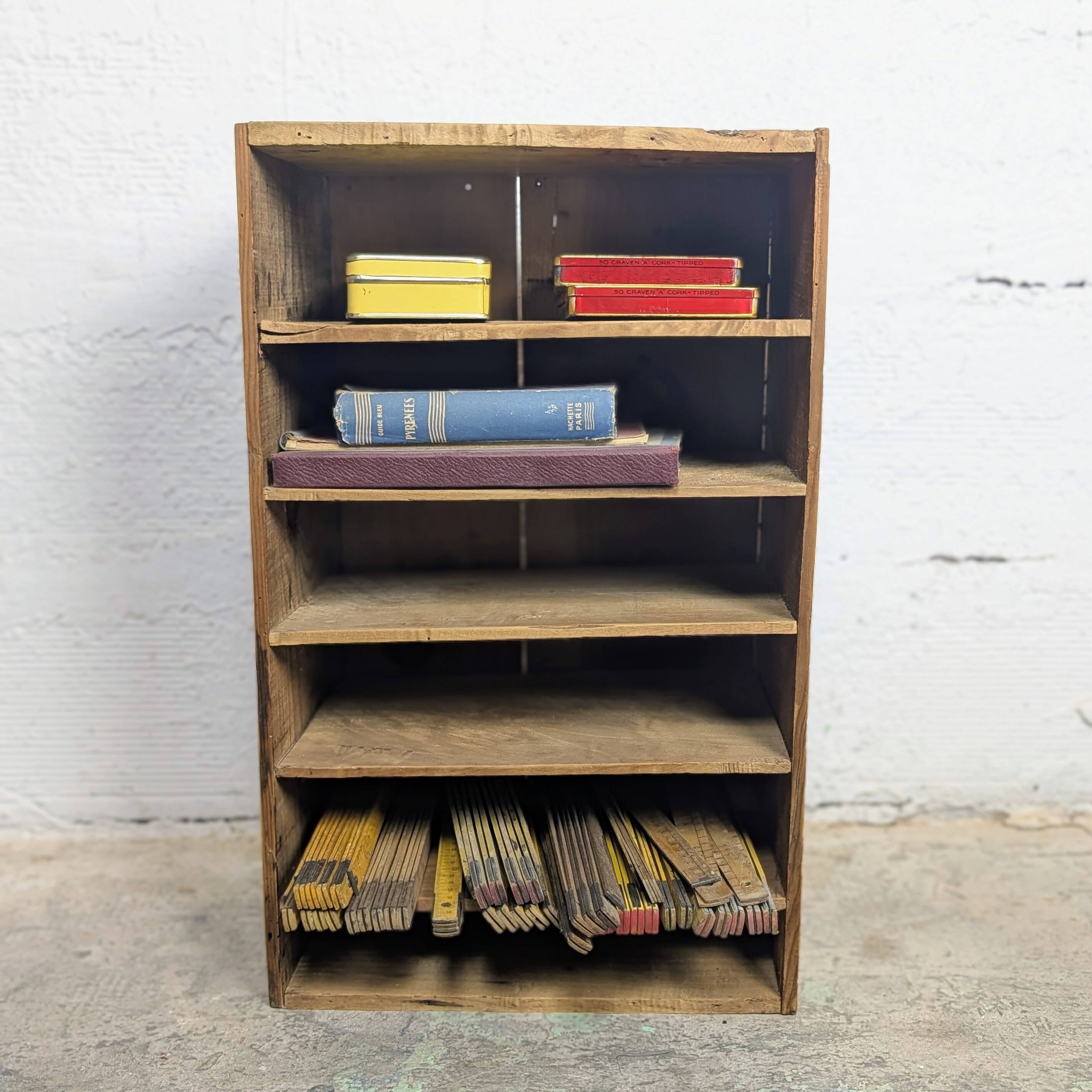 Vintage raw wood locker