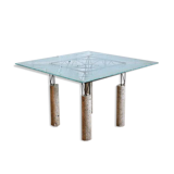 Table en béton et verre meulé, Italie 1980