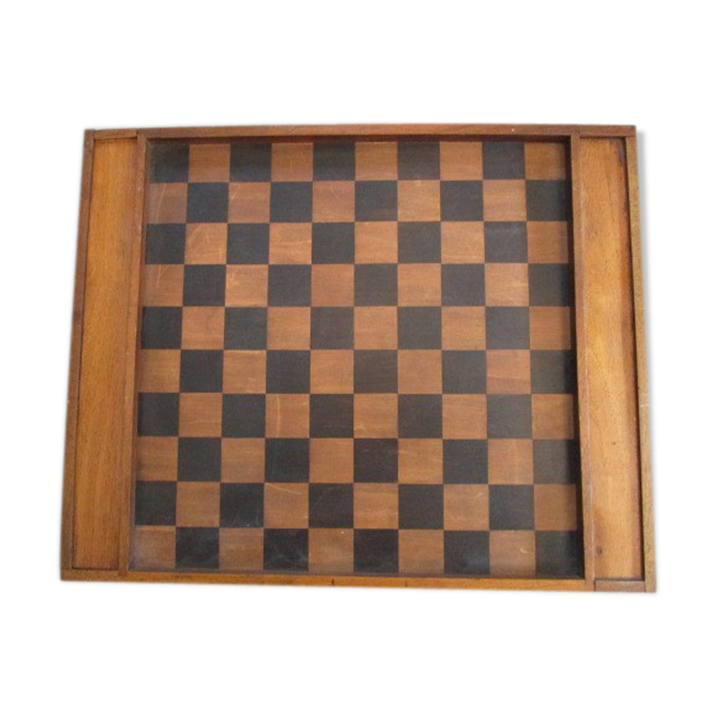Old wooden lady play tray and backgammon